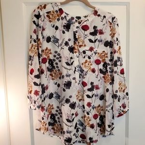 NYDJ Floral Pattern Blouse Large
